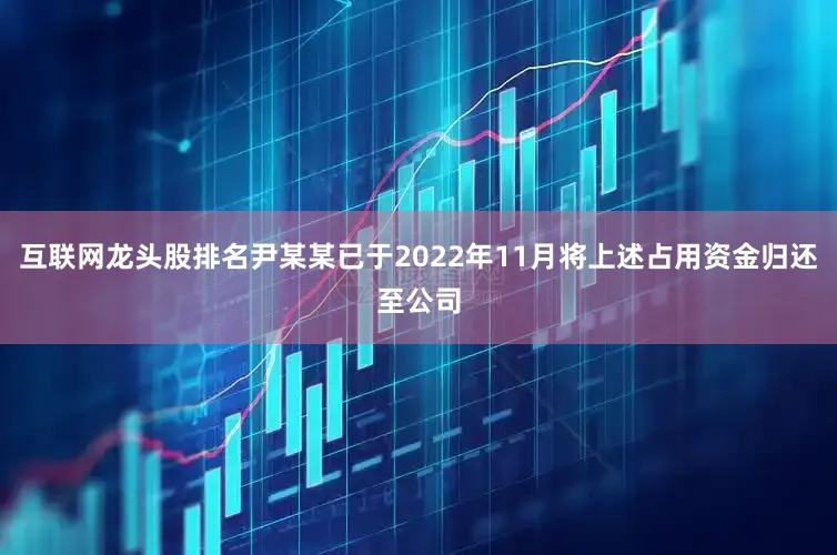 互联网龙头股排名尹某某已于2022年11月将上述占用资金归还至公司